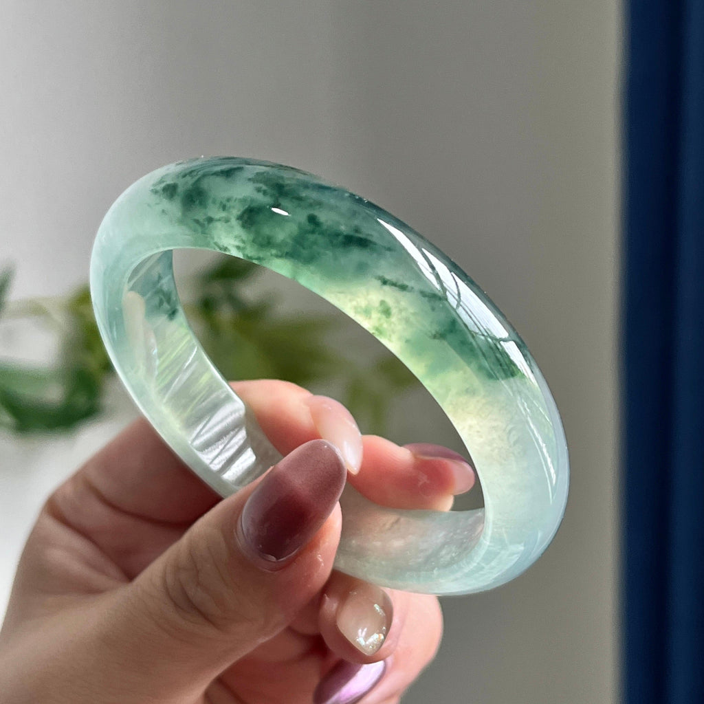 冰种飘花平安镯（56圈）（yc197939）