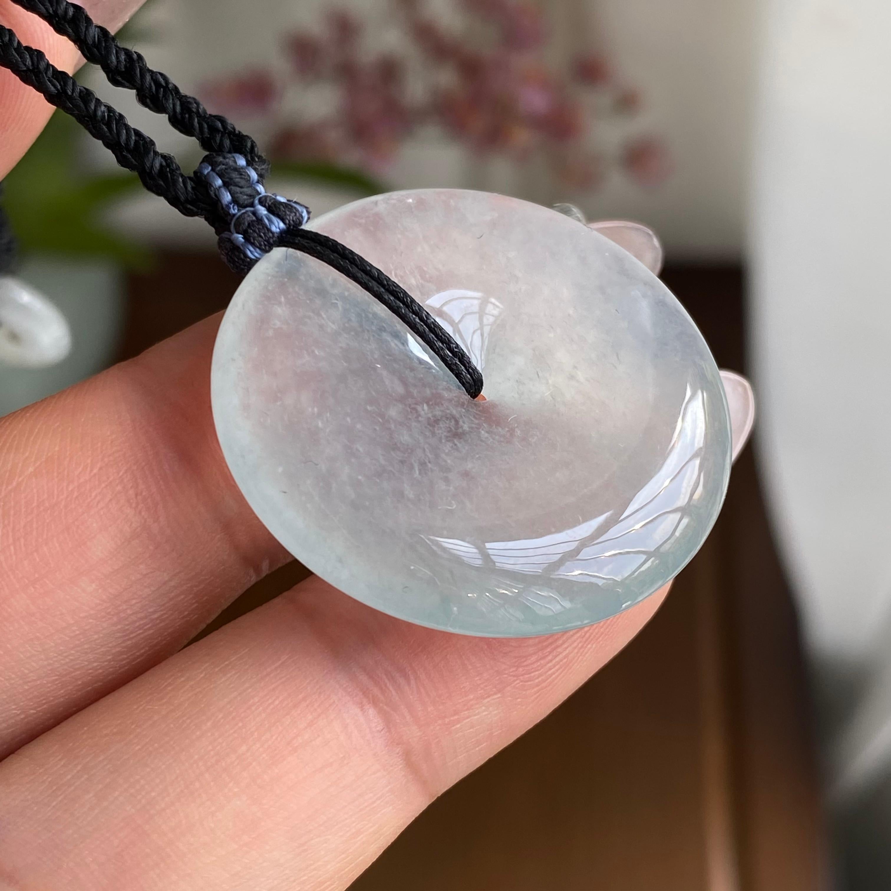 冰种晴底平安扣吊坠（yc303162）