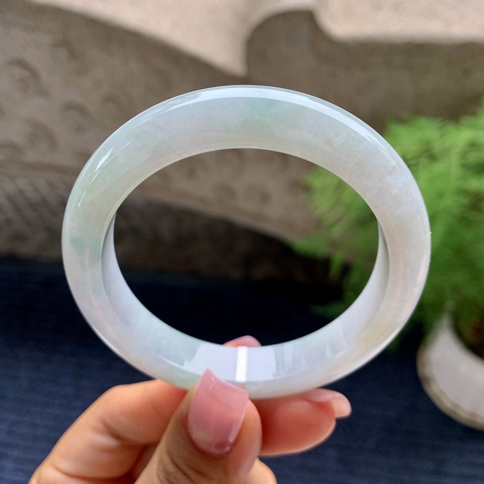 细糯种带底色平安镯（54.2mm）（yc090099）