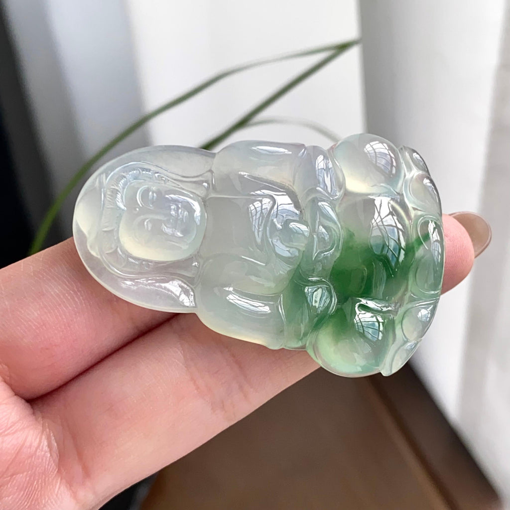 糯冰种飘花观音吊坠（yc262749）