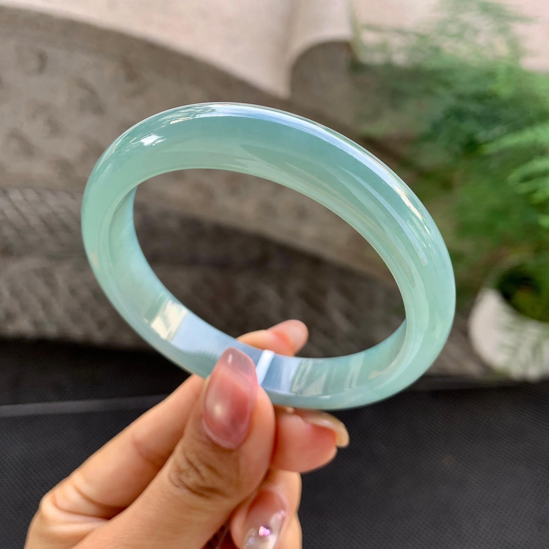 细糯种油青平安镯（56.5mm）（yc288666）