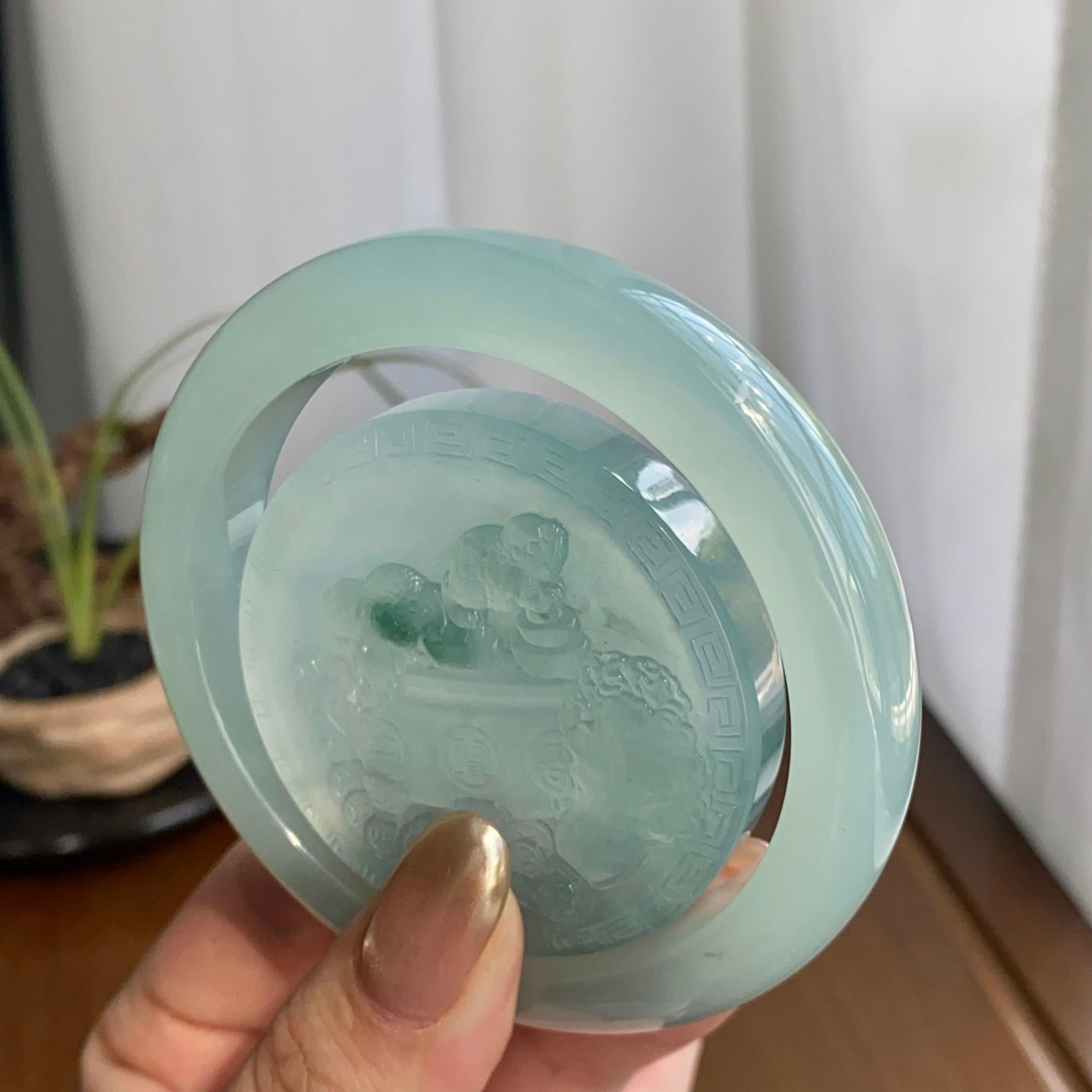 冰种晴底平安镯套装（58圈）（yc258997）