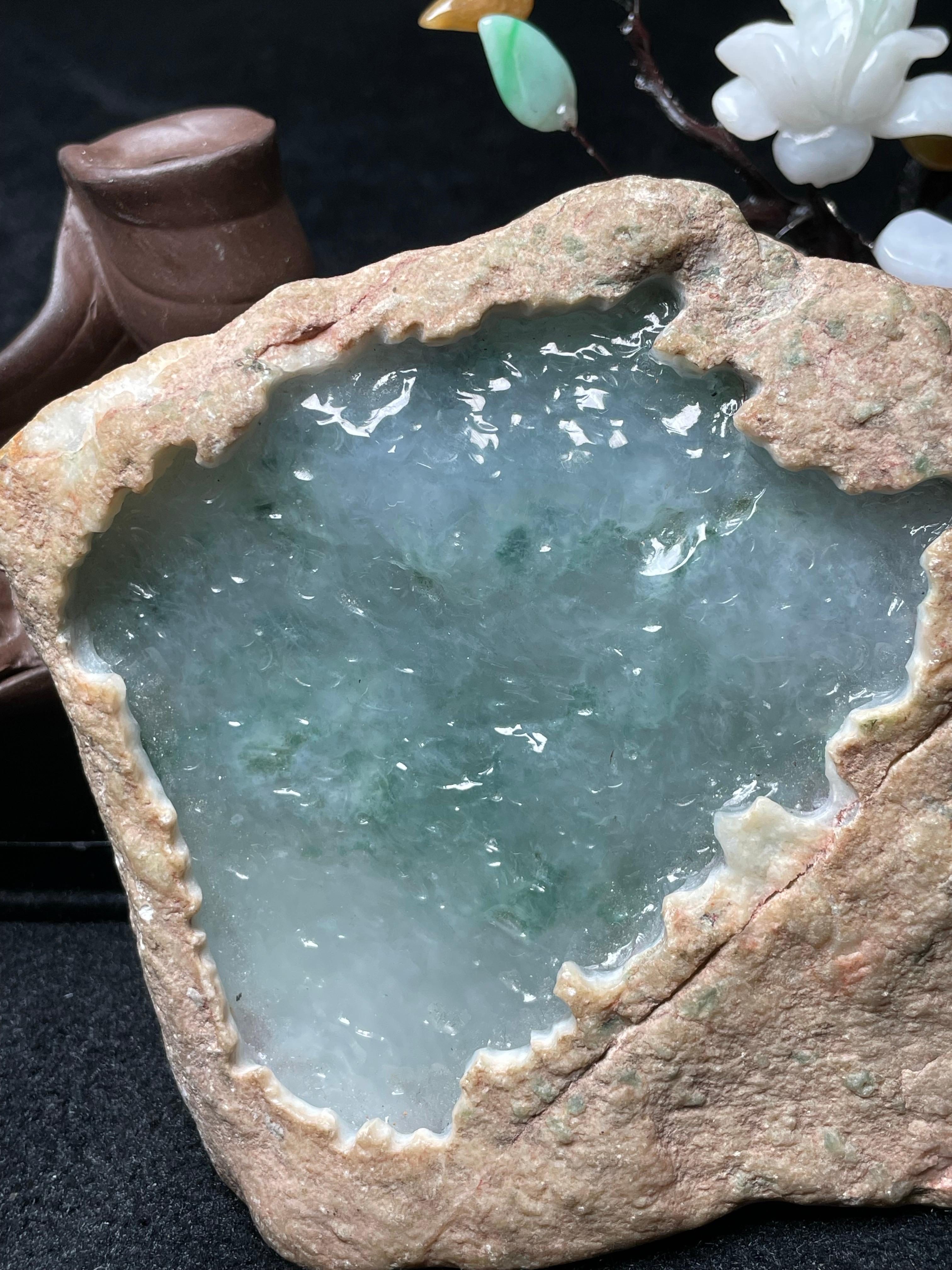 木那开窗冰飘花手镯料（yc524247）