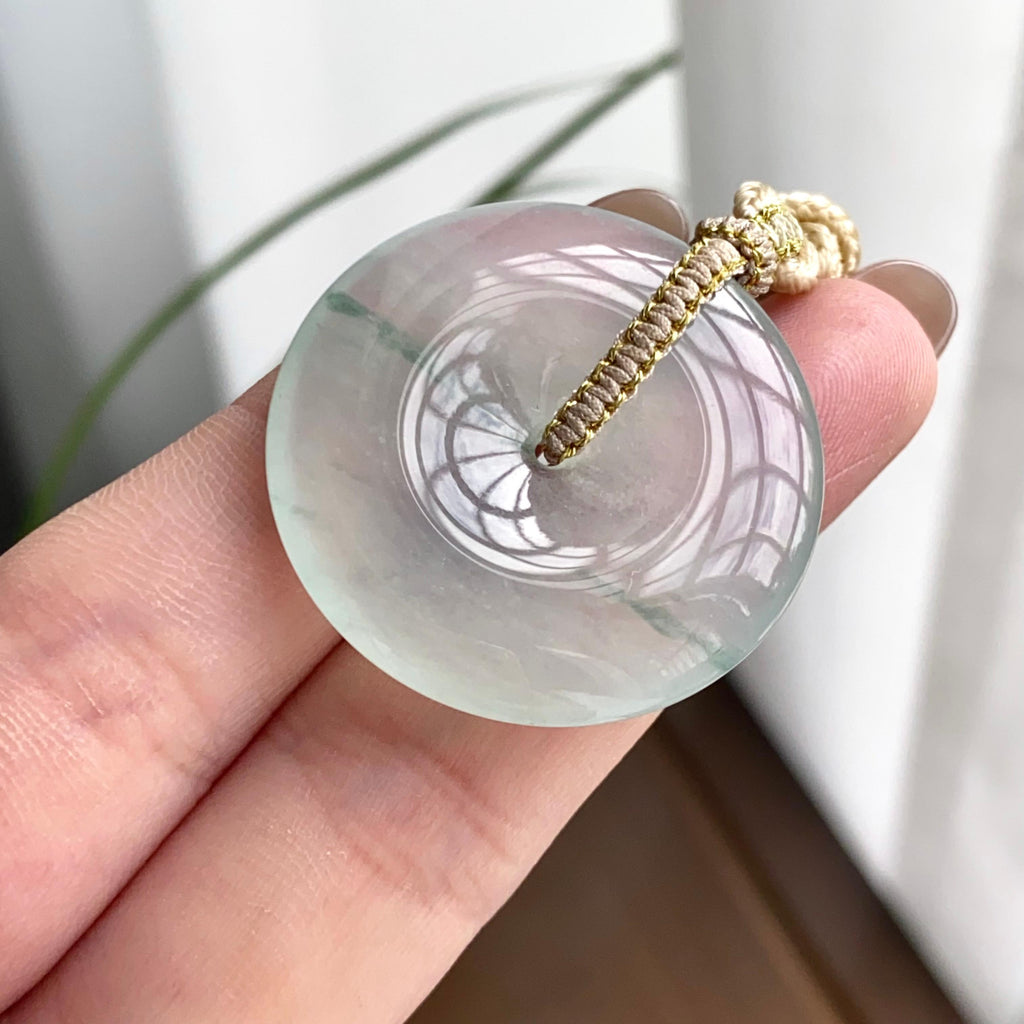 冰种飘花平安扣吊坠（yc262764）