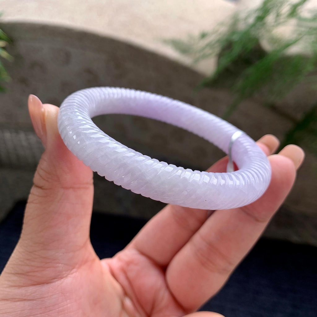 细糯种紫罗兰麻花圆条手镯 55圈口 （yc537861）