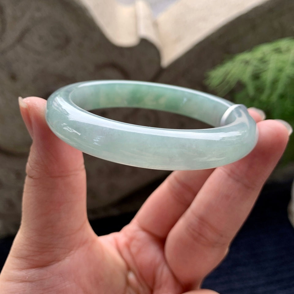 细糯种淡晴底平安镯（57.5mm）（yc090962）
