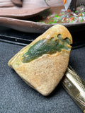 大马坎冰底黄加绿牌子料（yc506357）