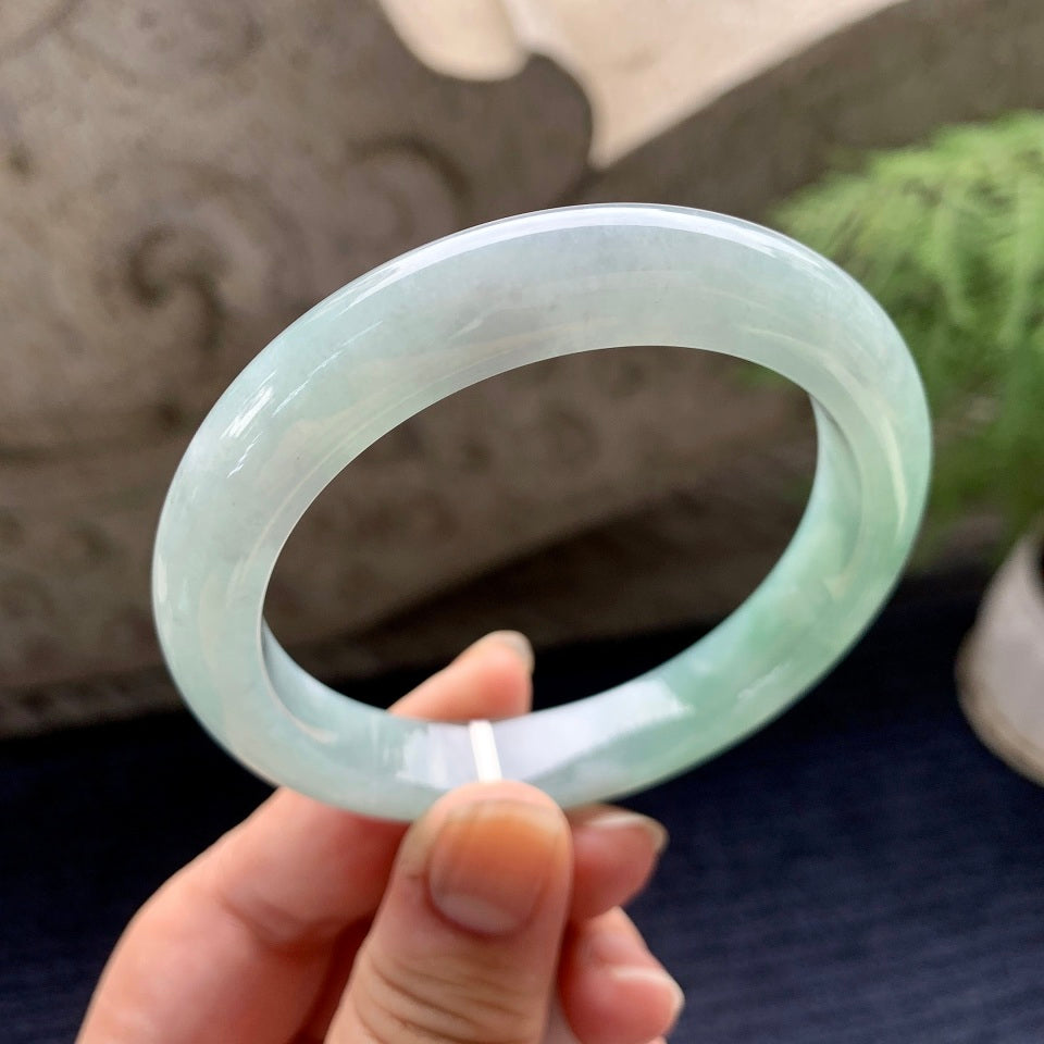 细糯种淡晴底平安镯（57.5mm）（yc090962）