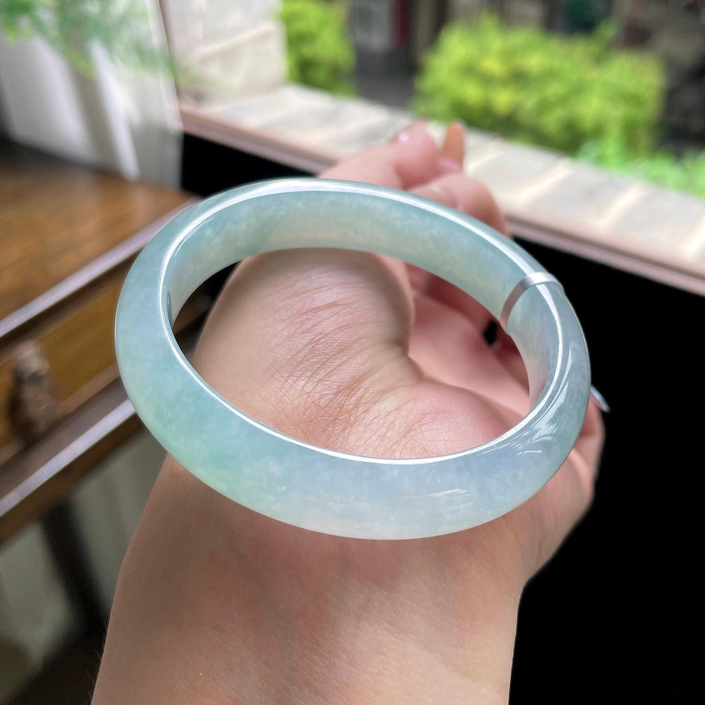 糯冰种晴蓝底贵妃 54.3圈 天然缅甸A货翡翠（yc696418）