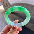 细糯种飘阳绿平安镯（52mm）（yc273595）