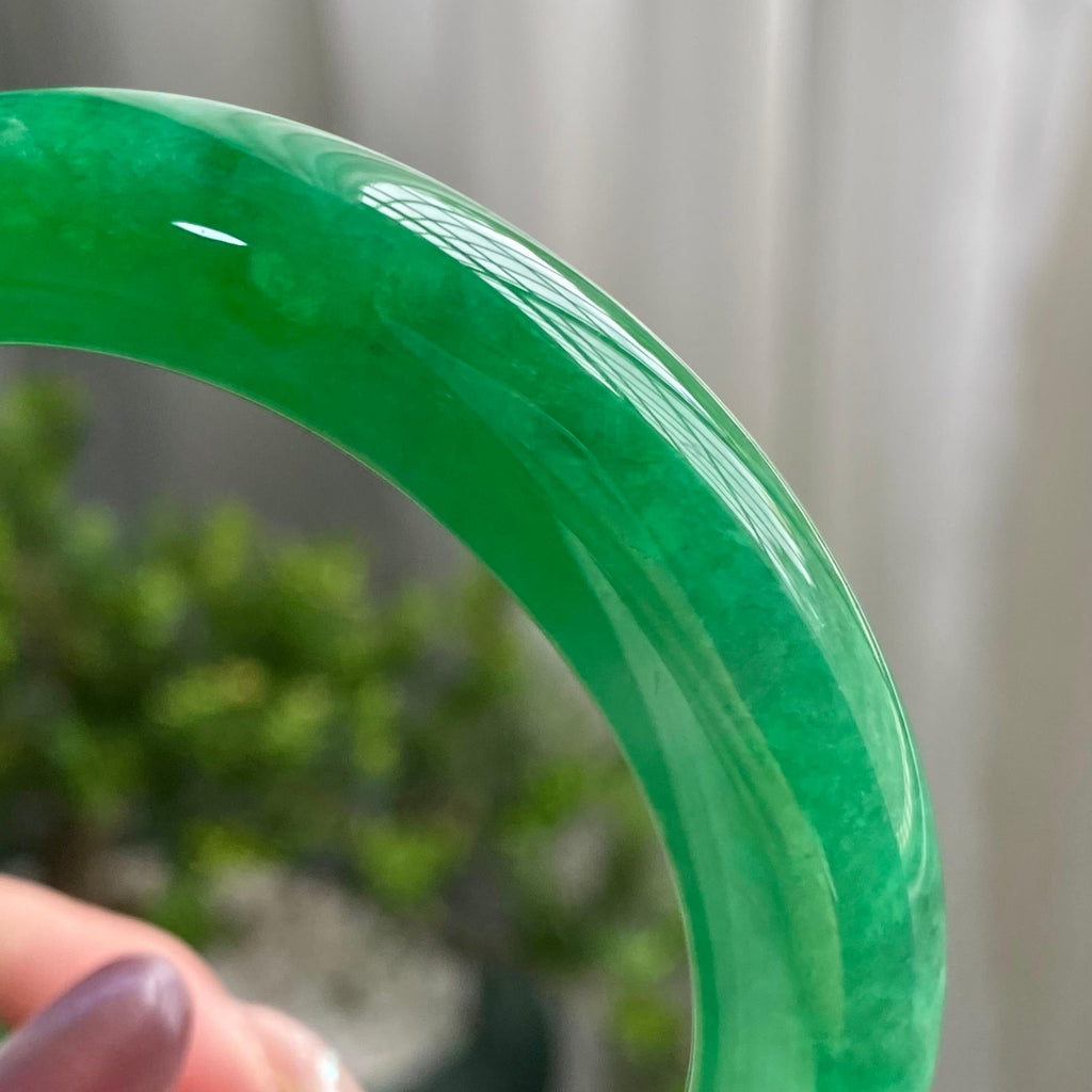 糯冰种满绿平安镯（55圈）（yc199715）