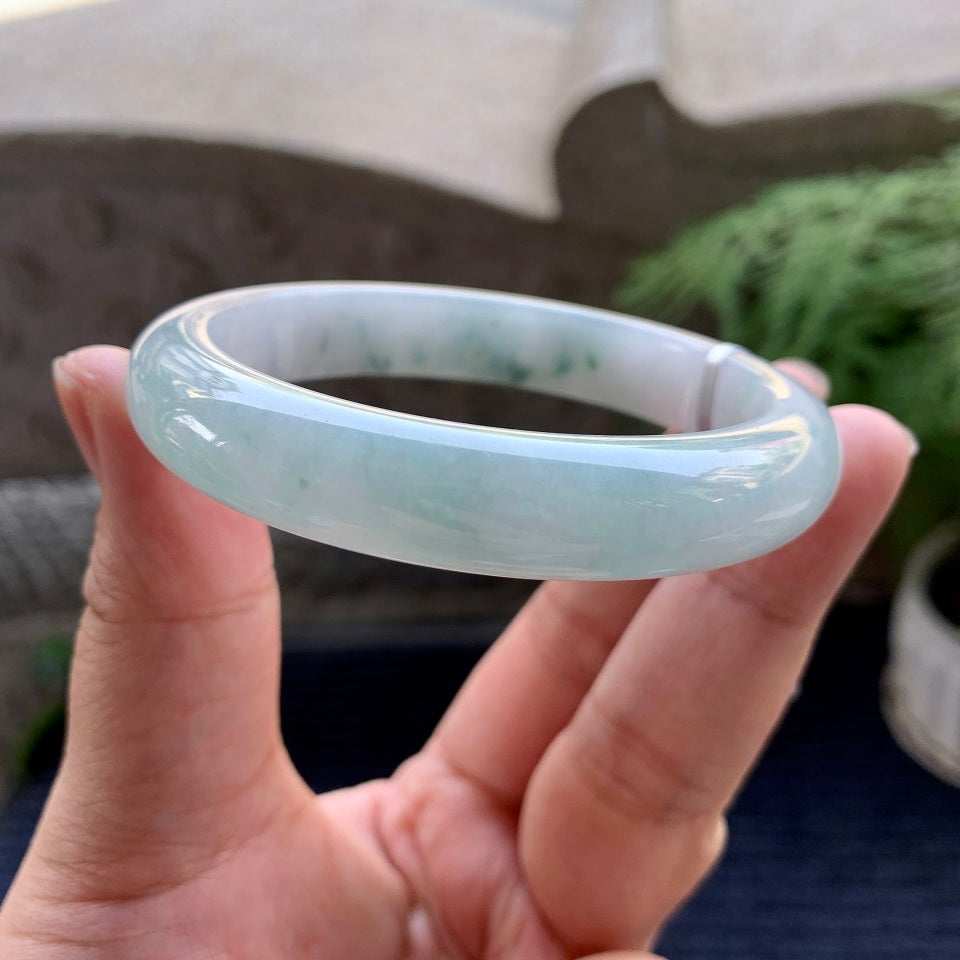 细糯种飘花平安镯(58mm)（yc094186）