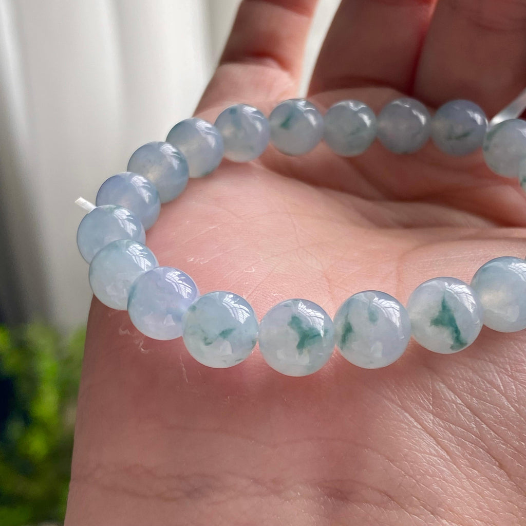 冰种飘花单圈手串（22颗）（yc201859）