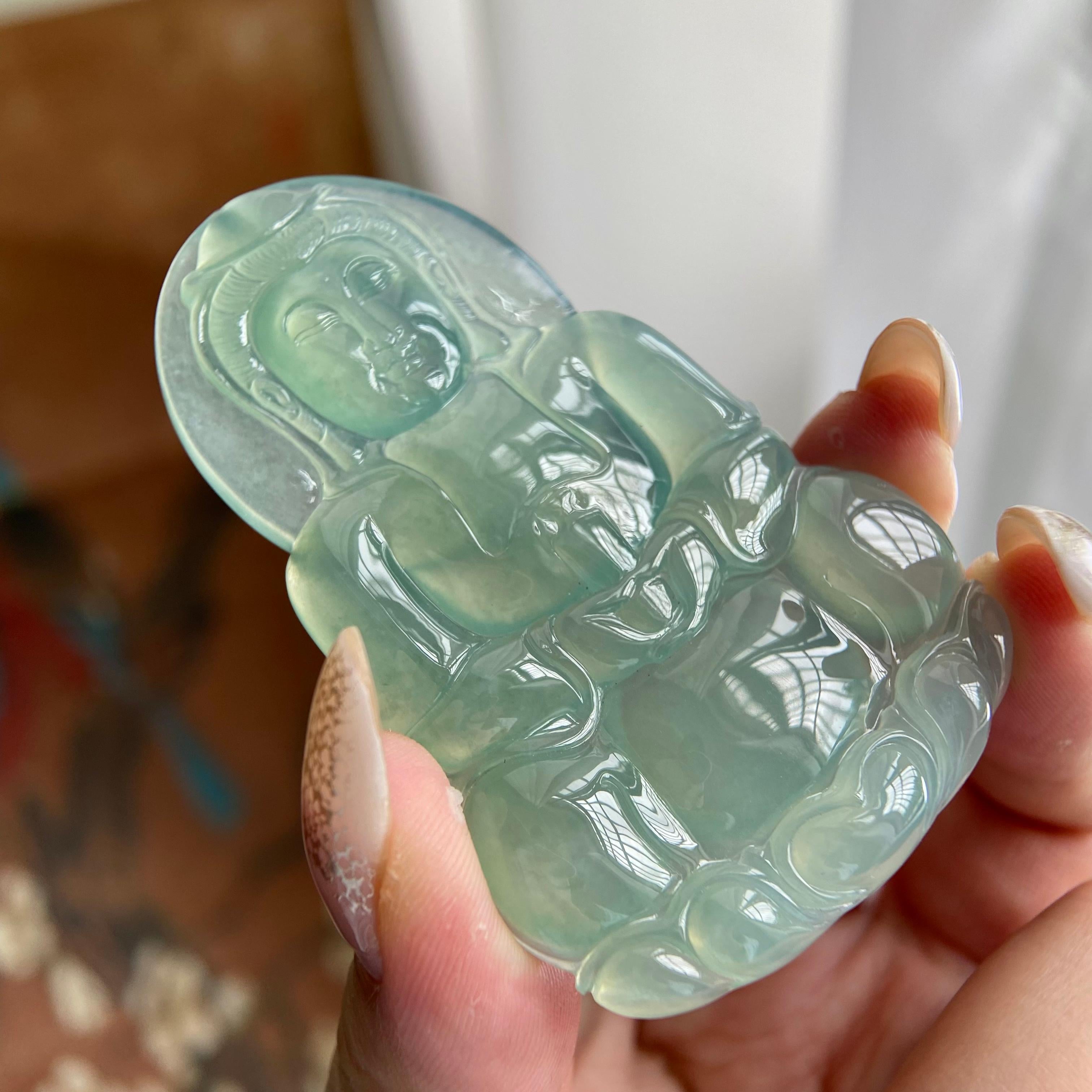 冰种晴底观音吊坠（yc224597）