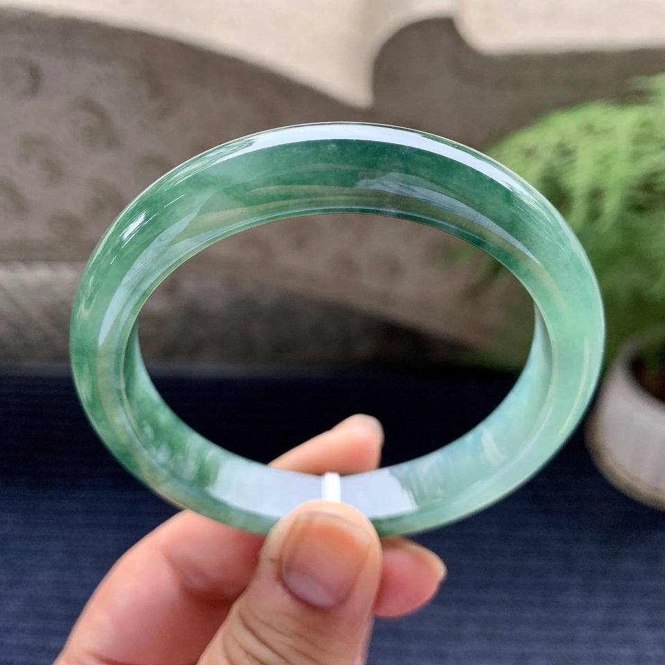 细糯种飘花平安镯（58mm）（yc089231）