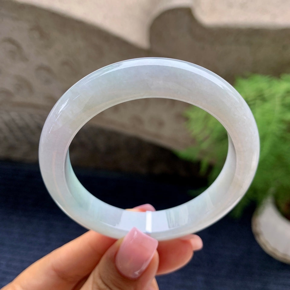 细糯种带底色平安镯（54.2mm）（yc090099）
