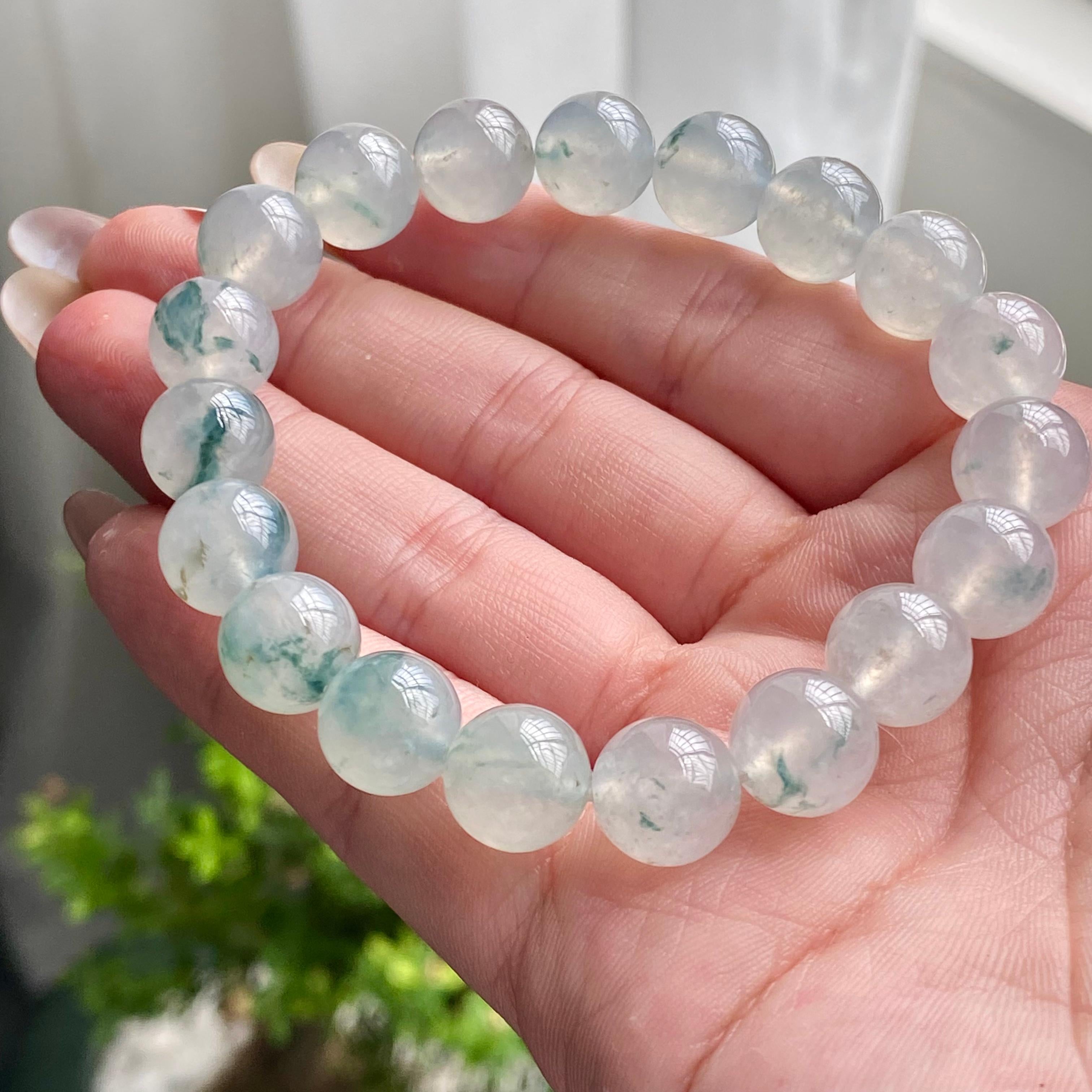 冰种飘花单圈手串（19颗）（yc202559）