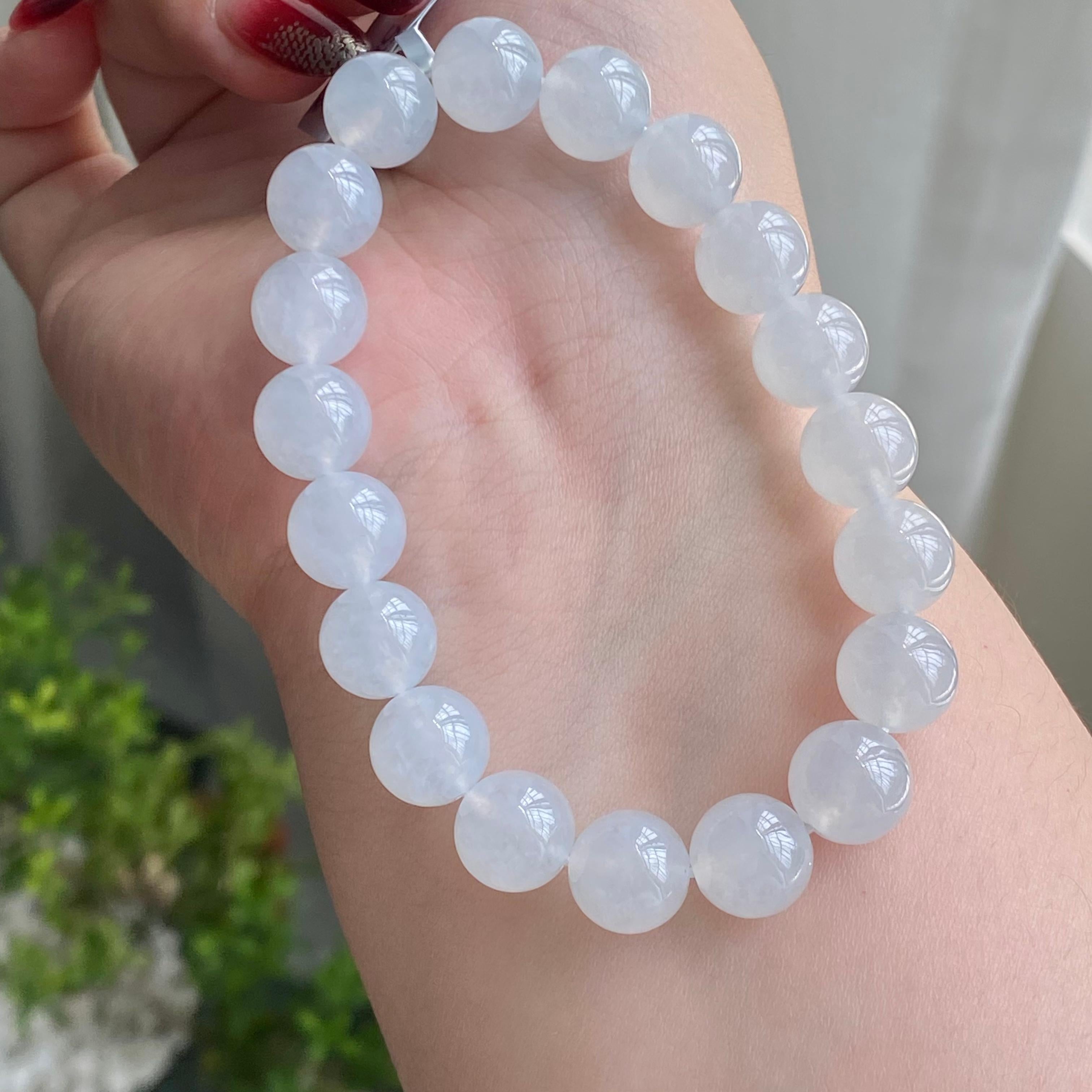 冰种白月光单圈手串（19颗）（yc215652）