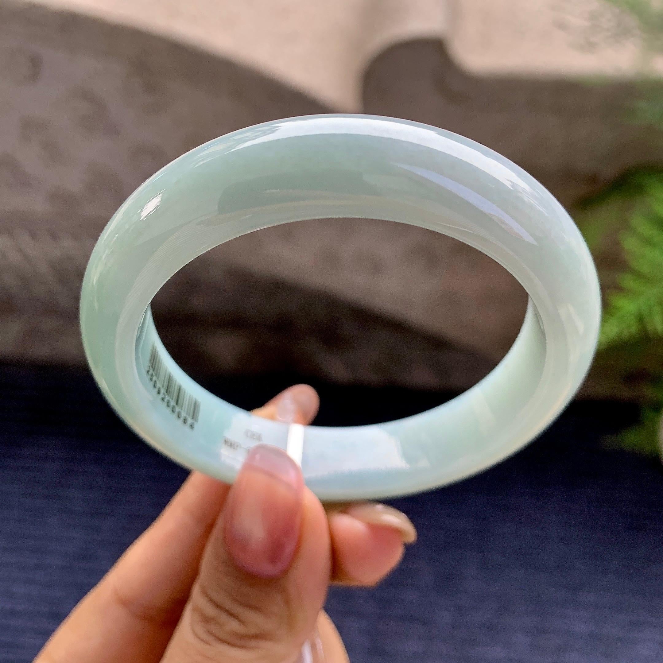 细糯种晴底平安镯（53.3mm）（yc280879）