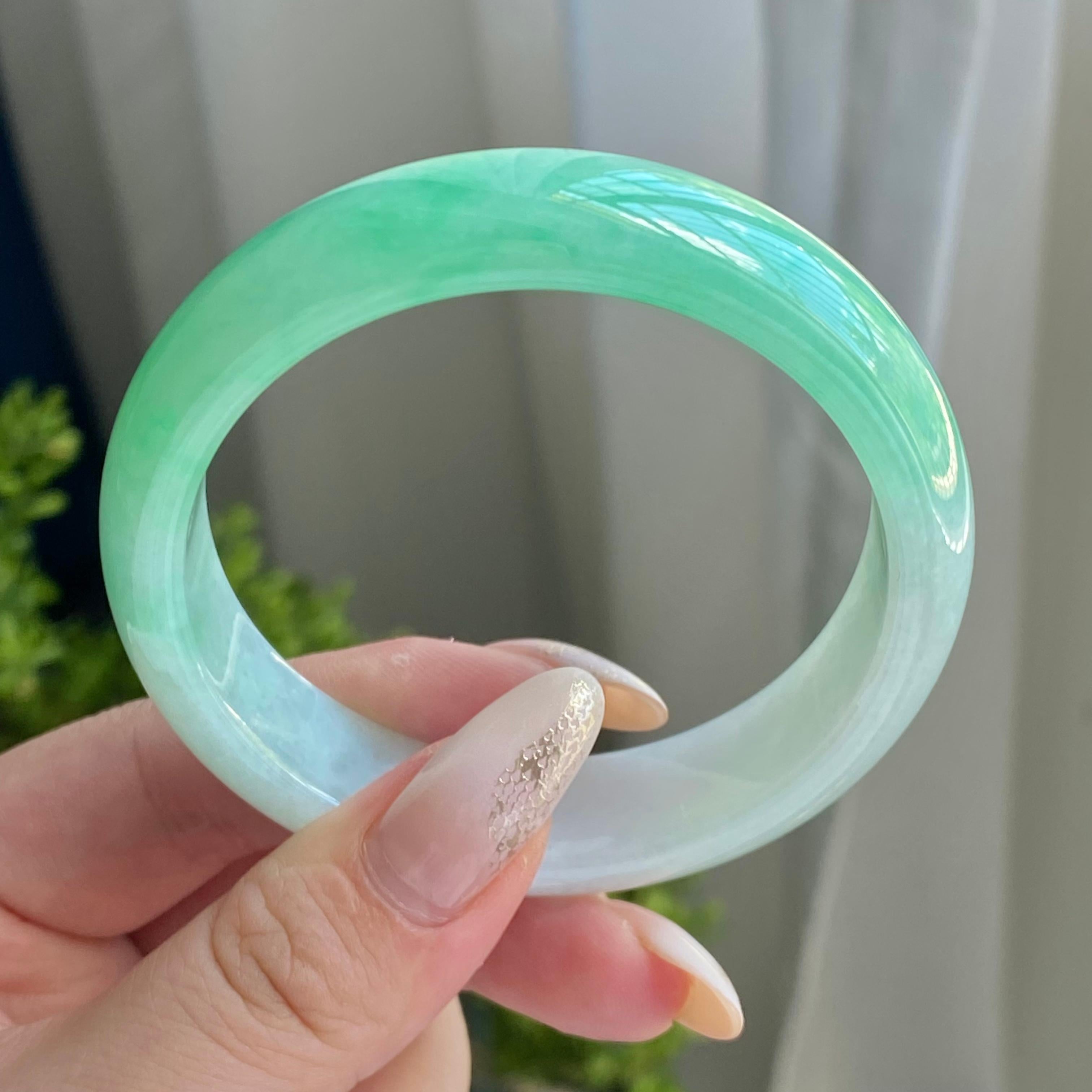 细糯种伴山水平安镯（56圈）（yc214373）