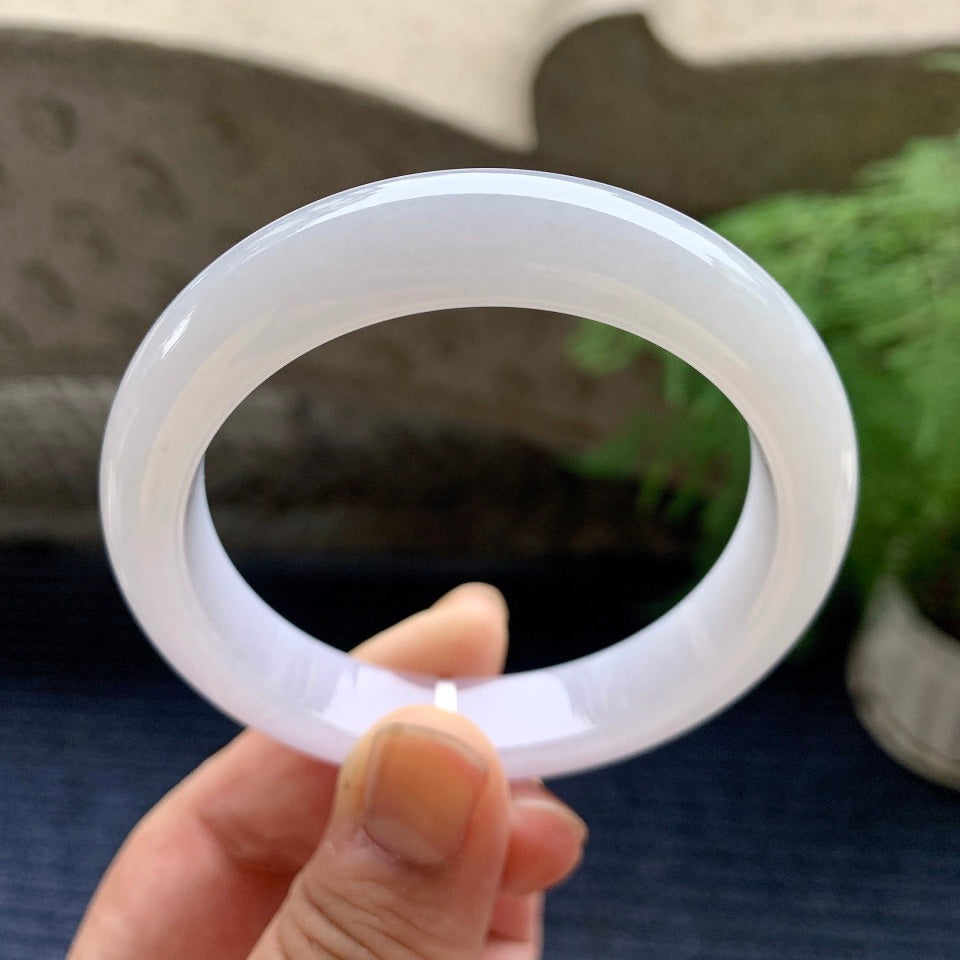 细糯种淡紫罗兰平安镯（55mm）（yc110751）
