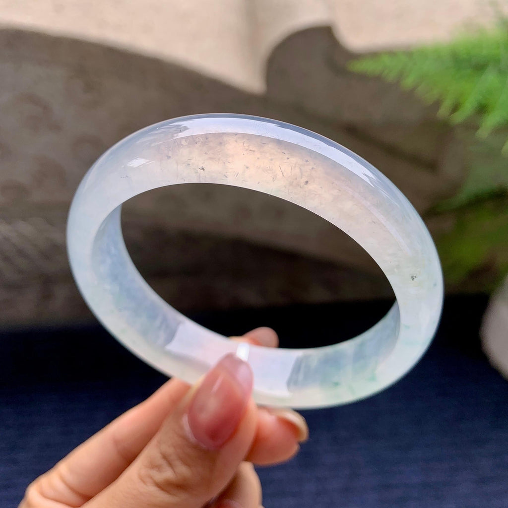 冰种飘花平安镯（58.2mm）（yc281524）