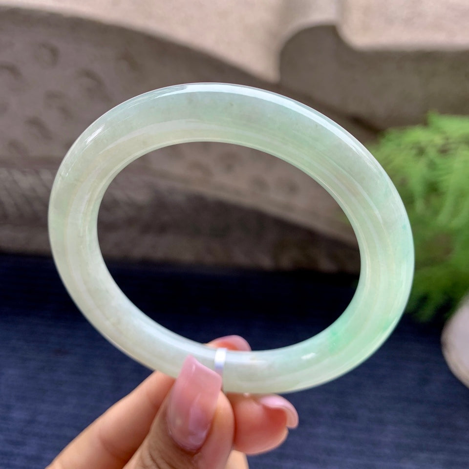 细糯种晴底圆条手镯（55mm）（yc094302）