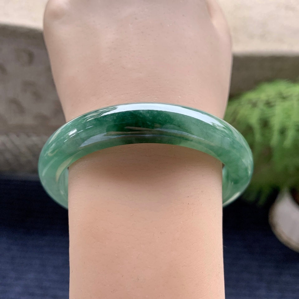 细糯种飘花平安镯（58mm）（yc089231）