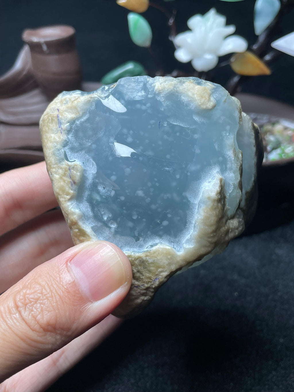 极品木那雪花棉飘花牌子挂件料（yc496935）