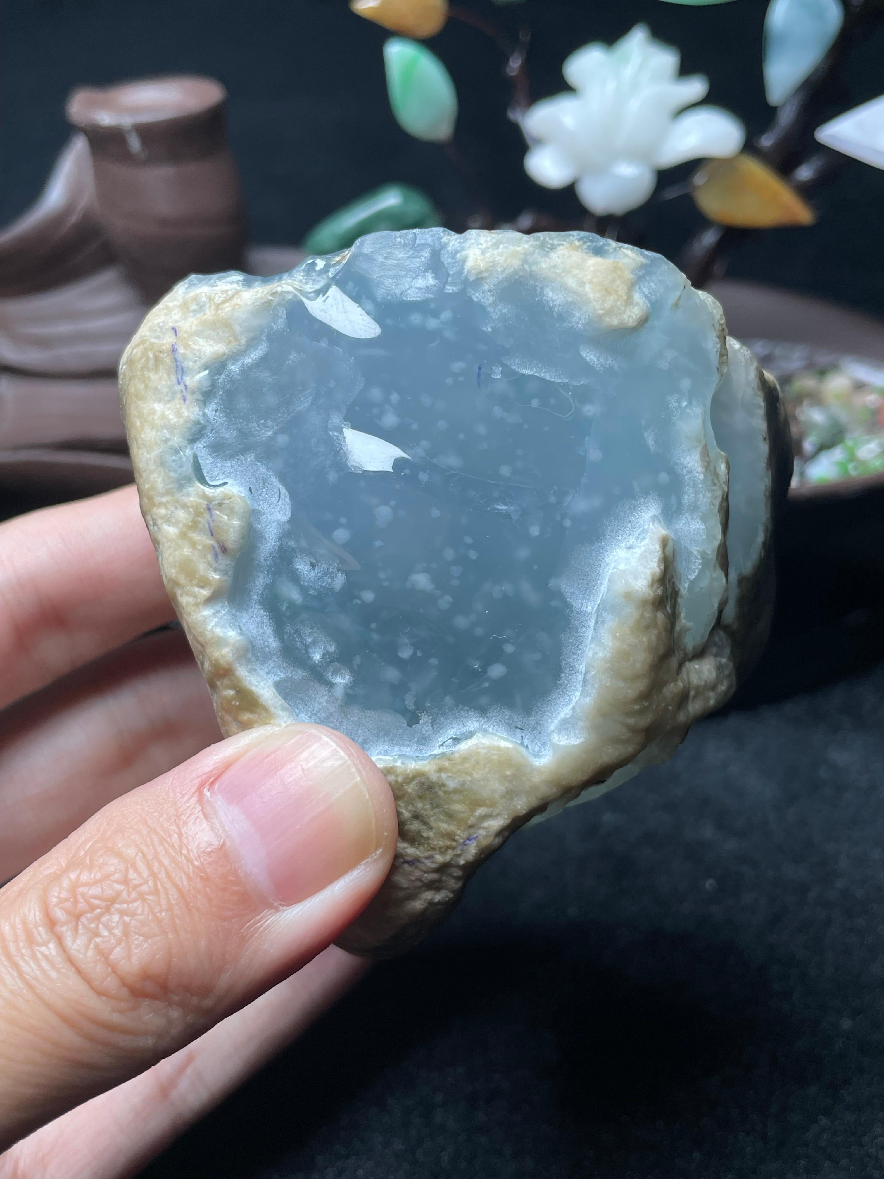 极品木那雪花棉飘花牌子挂件料（yc496935）