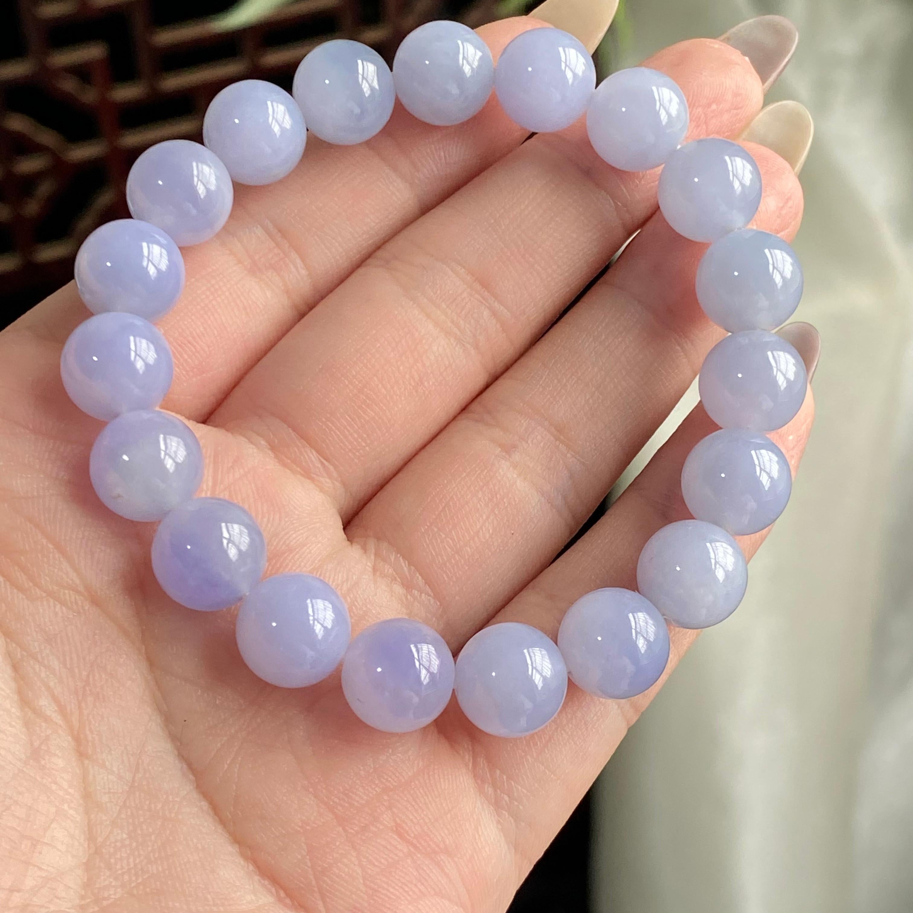 细糯种紫罗兰单圈手串（19颗）（yc196881）