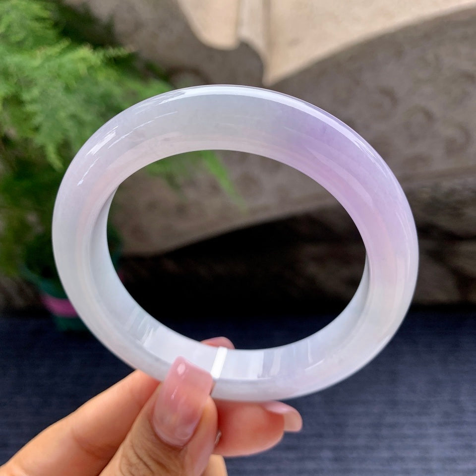 细糯种淡紫罗兰平安镯（60mm）（yc097389）