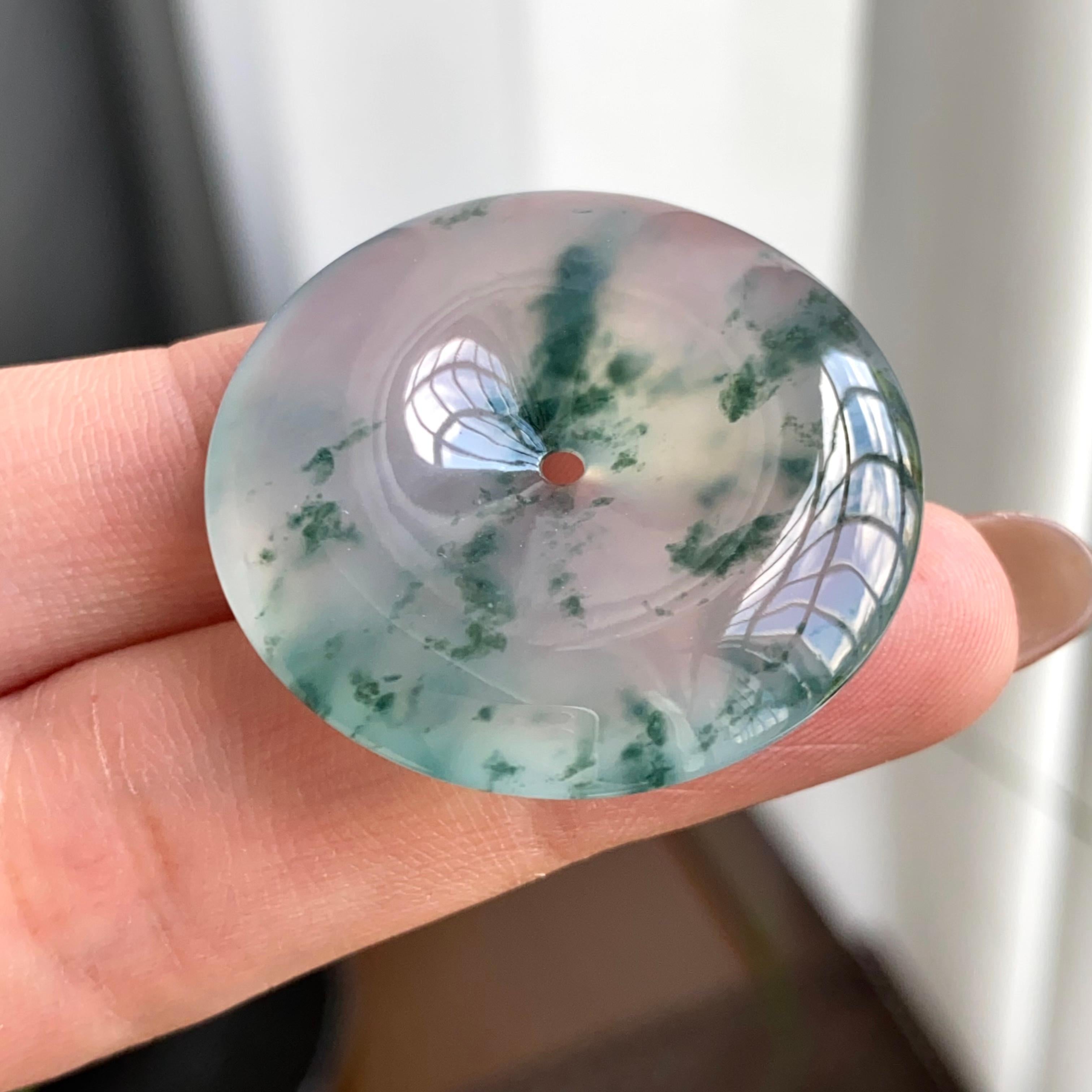 冰种飘花平安扣吊坠（yc263836）