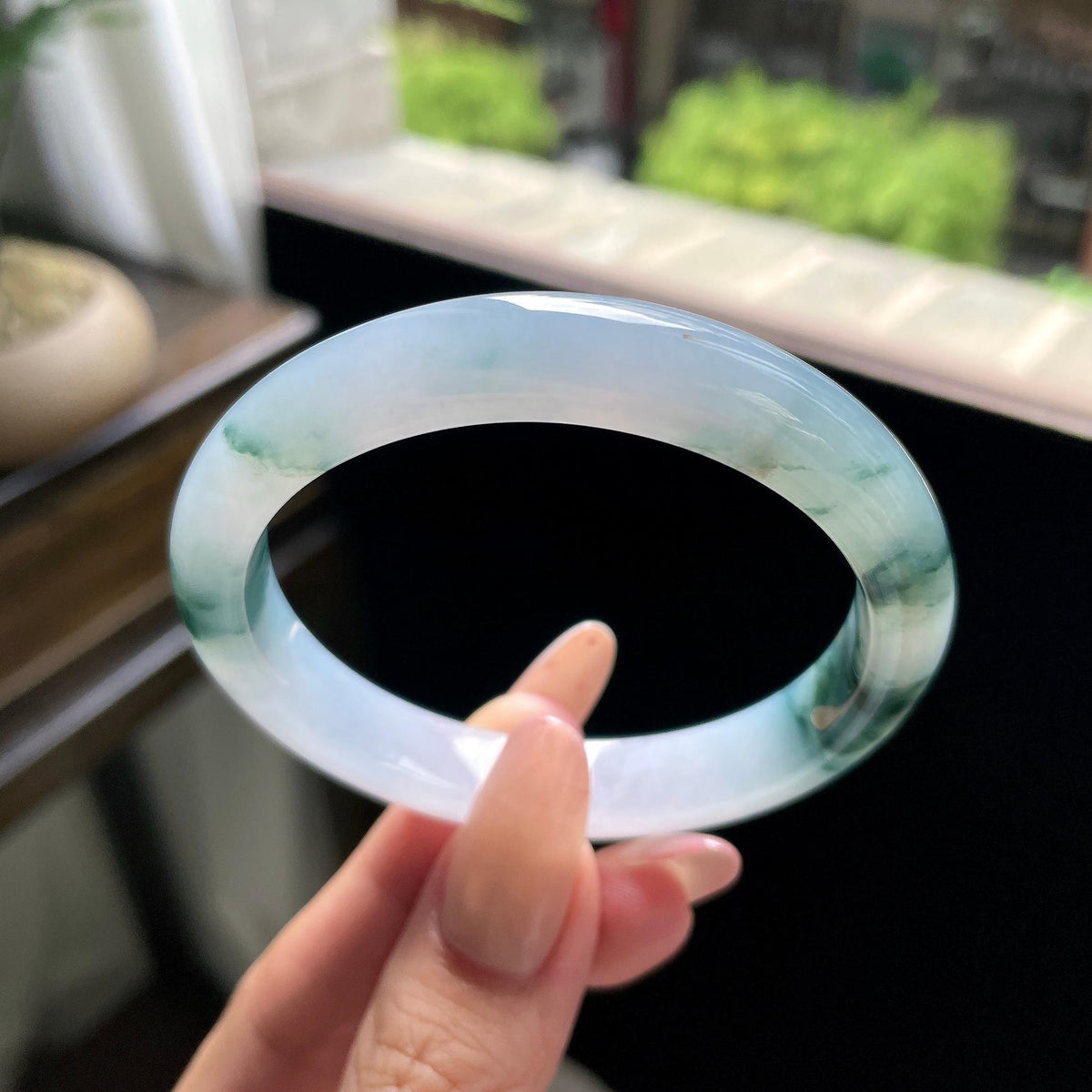 细糯种蓝飘花贵妃 55圈 天然缅甸A货翡翠（yc693160）