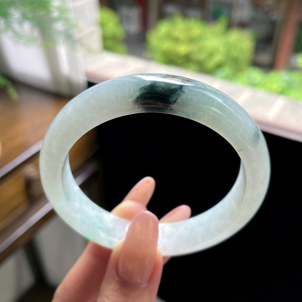 大圈口 糯种飘花正圈平安镯 58圈（yc709484）