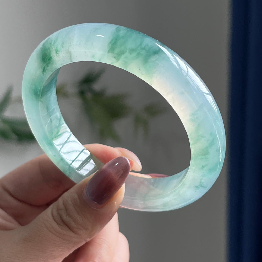 冰种飘花平安镯（58圈）（yc197911）