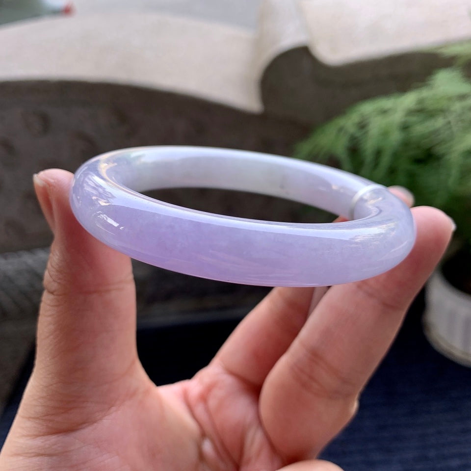 细糯种紫罗兰圆条手镯（55.4mm）（yc093806）