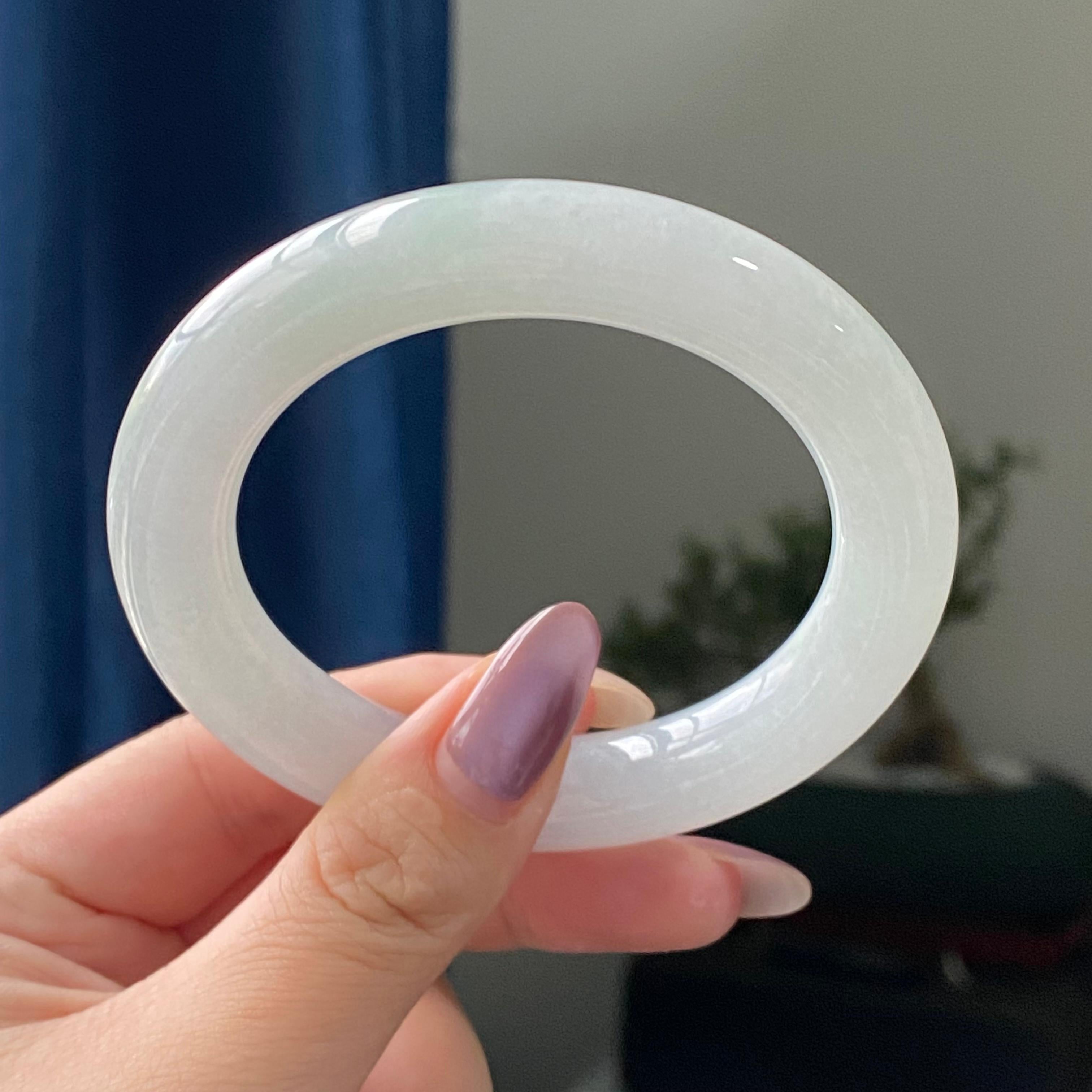 细糯种蓝底圆条手镯（56圈）（yc196178）