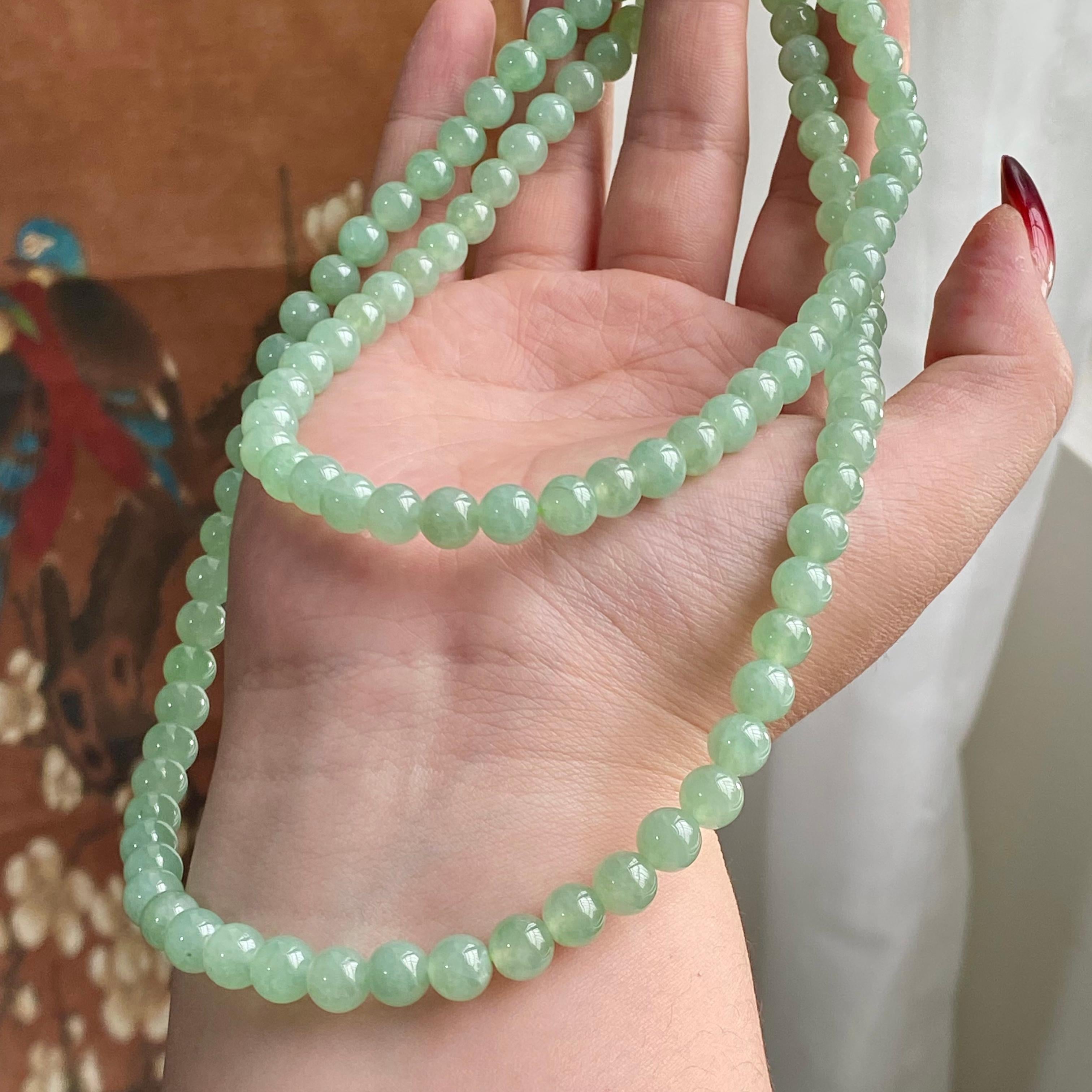 冰种晴底珠链（108颗）（yc223977）