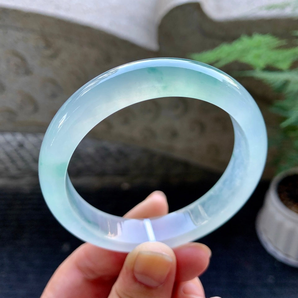 冰种飘花平安镯（56.6mm）（TF06303331）