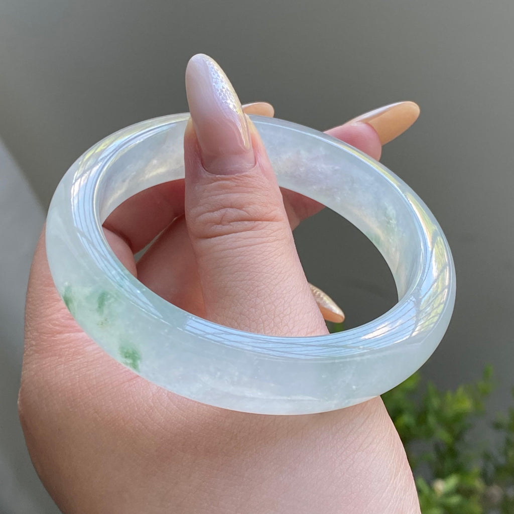 冰种飘花平安镯（57圈）（yc225911）