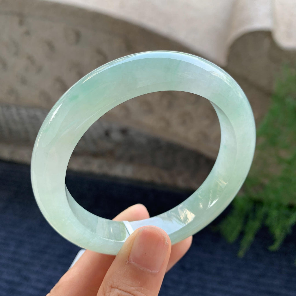 细糯种晴水绿正圈平安镯 52圈（yc709339）