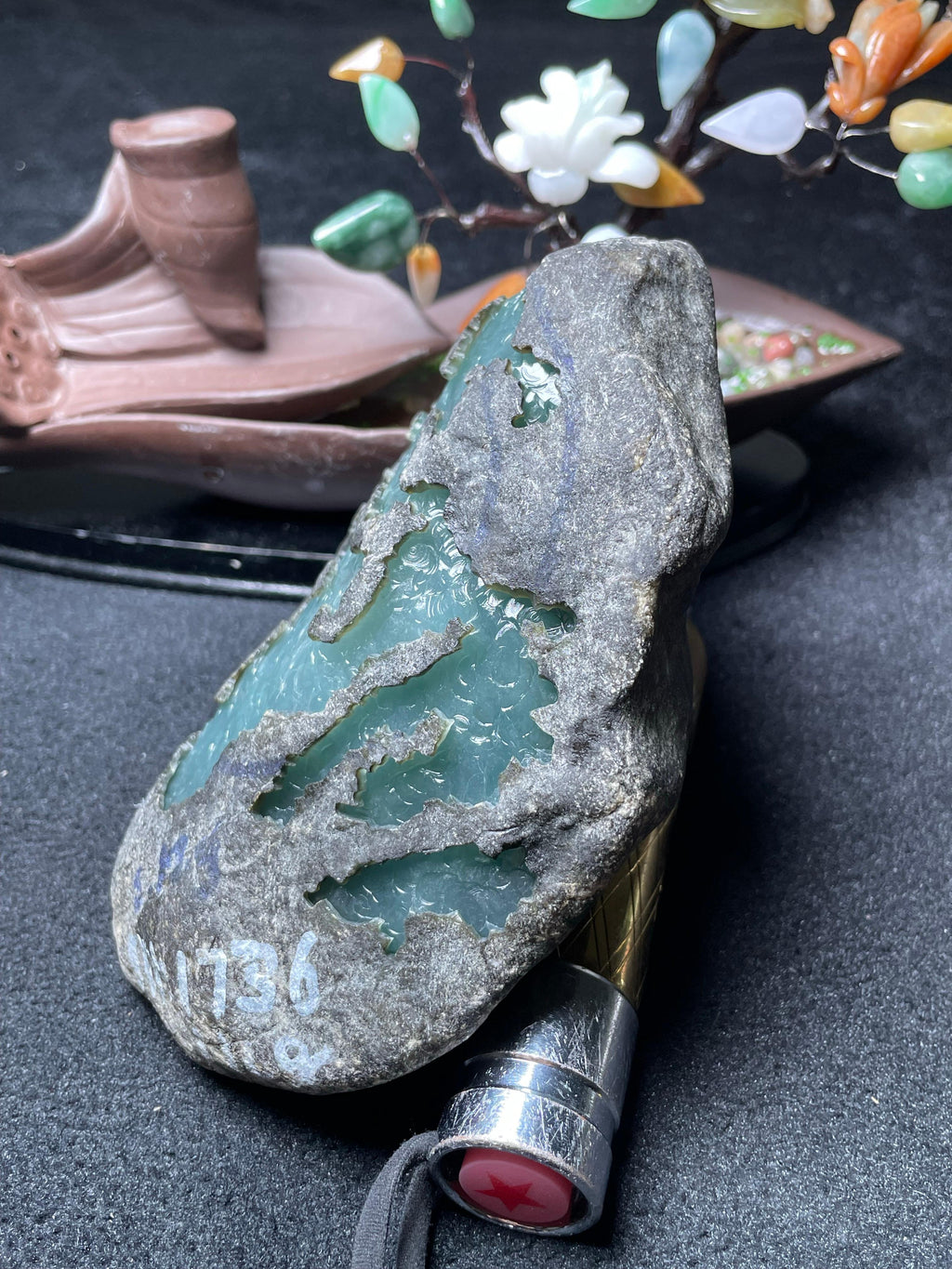 莫西沙开窗冰晴手镯料（yc524450）