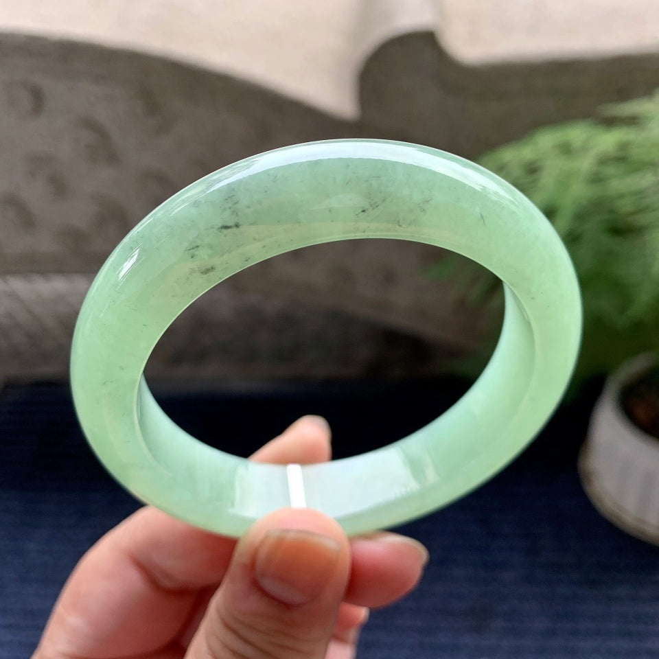 糯冰种晴水平安镯（57.7mm）（yc088787）