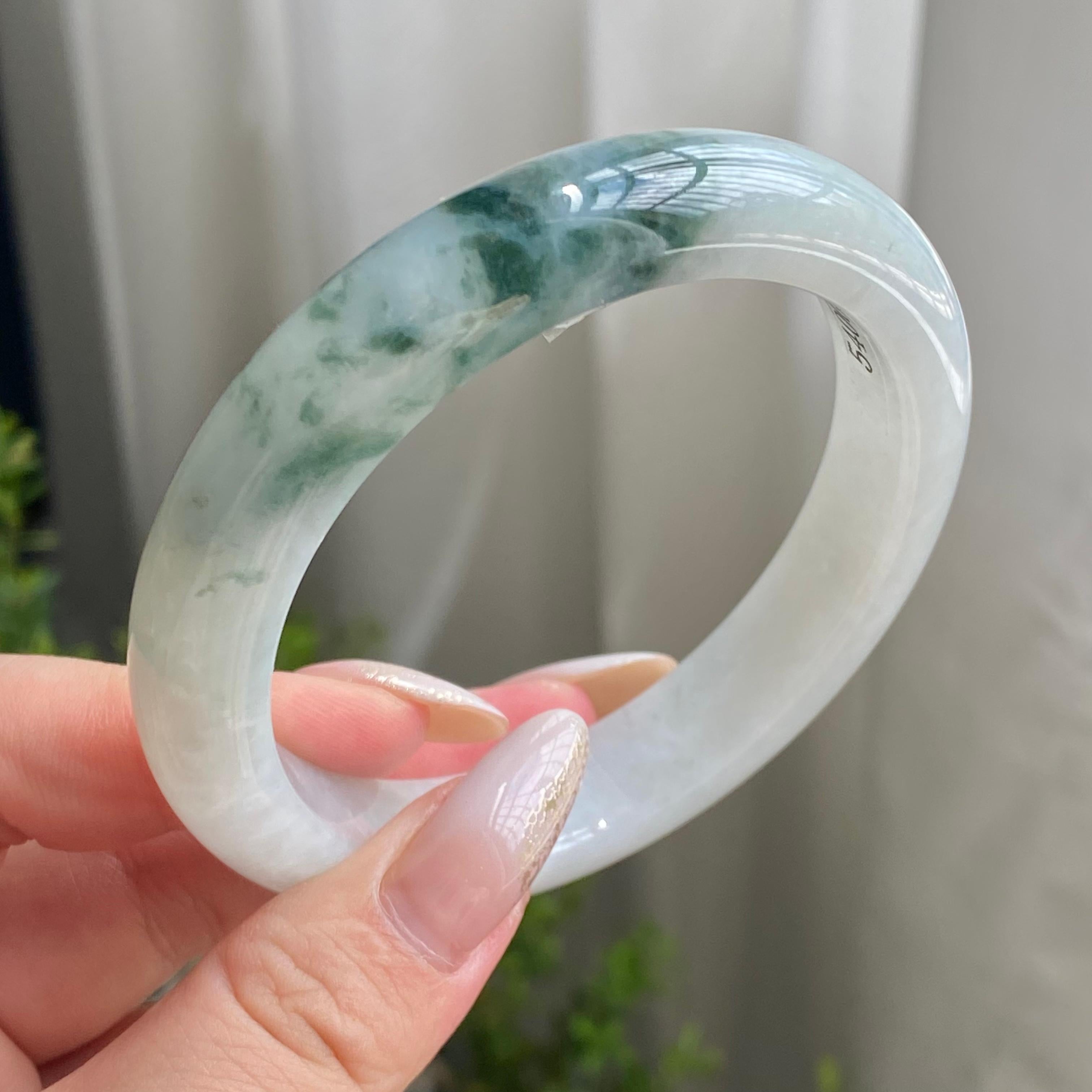 细糯种飘花平安镯（59圈）（yc215653）