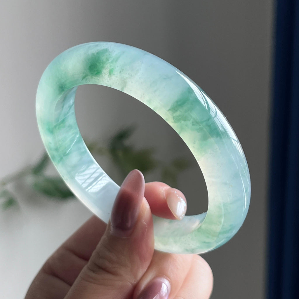 冰种飘花平安镯（58圈）（yc197911）