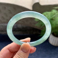 糯冰种晴底飘花圆条手镯（53.2mm）（yc101284）