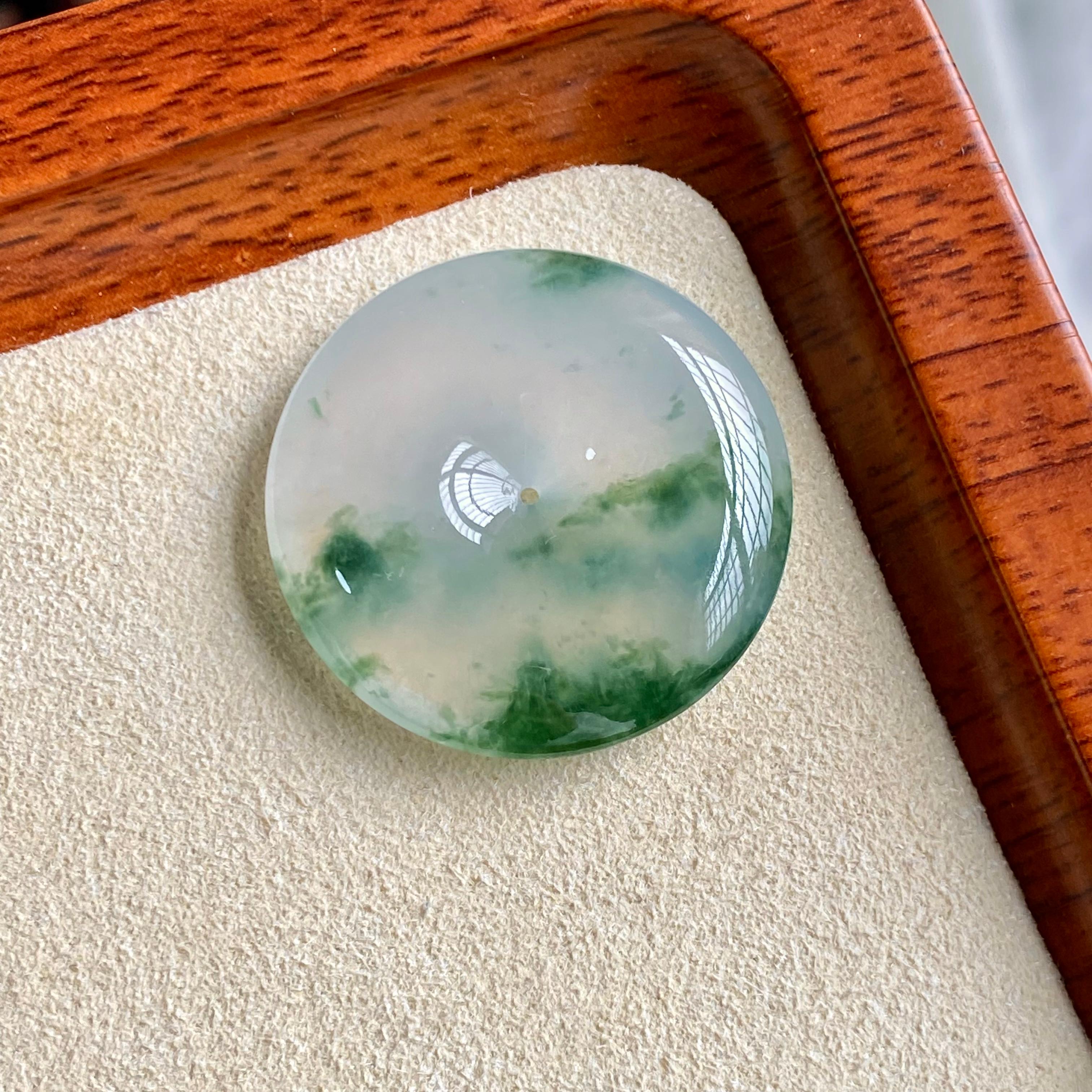 冰种飘花平安扣吊坠（yc196854）