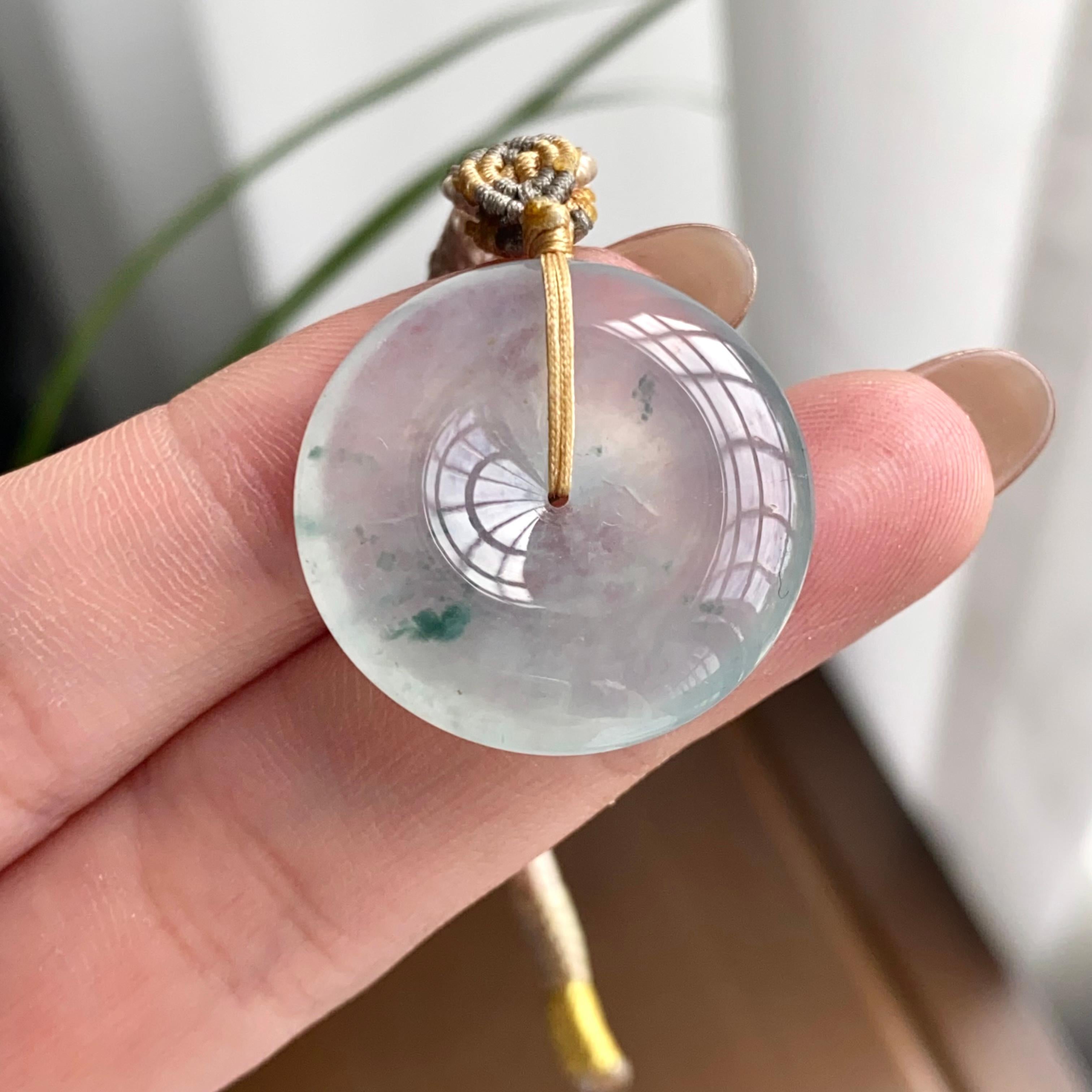 冰种飘花平安扣吊坠（yc262763）