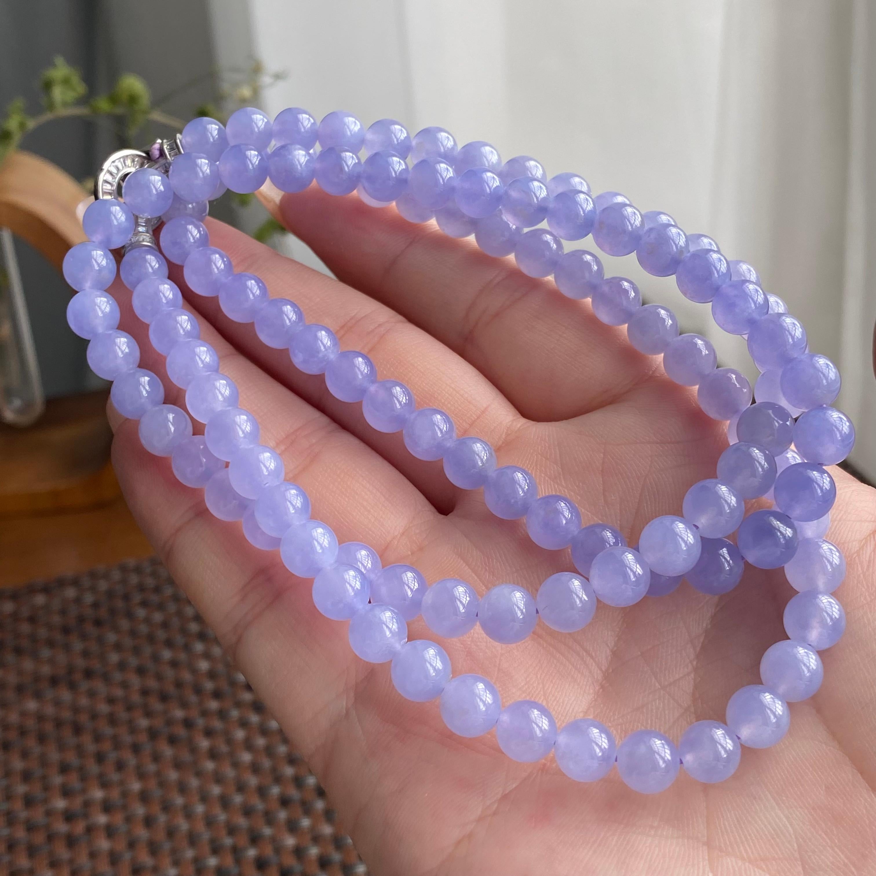 冰种紫罗兰珠链（108颗）（yc249552）